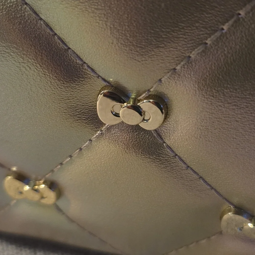 NWT Sanrio Hello Kitty 50th Anniversary Metallic Gold Crossbody Bag - Picture 11 of 13